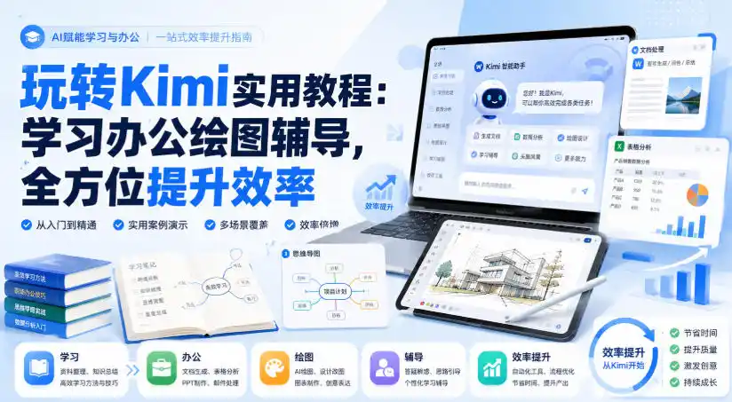 玩转Kimi实用教程：学习办公绘图辅导，全方位提升效率-来缘阁