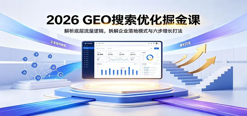 2026 GEO搜索优化掘金课：解析底层流量逻辑，拆解企业落地模式与六步增长打法-来缘阁