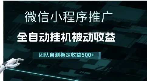 小程序推广项目最新3.0,上手简单,长期稳定,独家引流方法,让你真正实现睡后收入【揭秘】-来缘阁