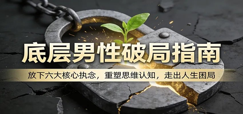 底层男性破局指南：放下六大核心执念，重塑思维认知，走出人生困局-来缘阁