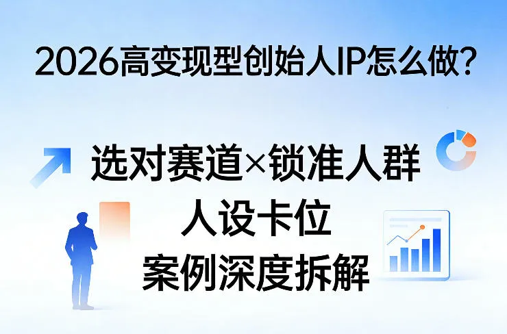 2026高变现型创始人IP怎么做?选对赛道×锁准人群×人设卡位×案例深度拆解-来缘阁