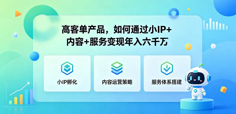 高客单产品,如何通过小IP+内容+服务变现年入六干W-来缘阁