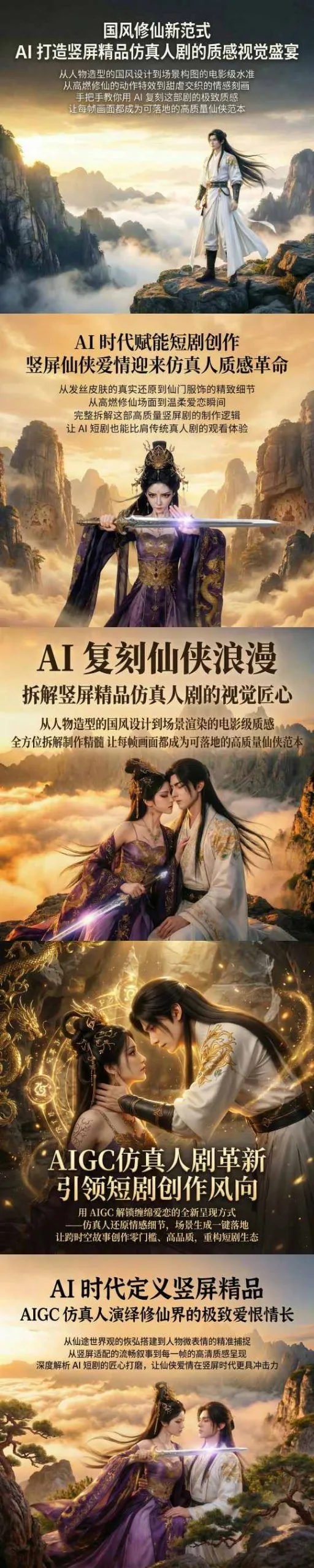 AIGC仿真人《合欢宗》短剧教学，用AIGC解锁缠绵爱恋的全新呈现方式，让跨时空故事创作零门槛、高品质，重构短剧生态-来缘阁