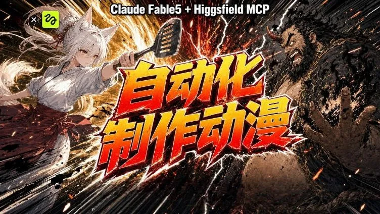 AI自动化动漫制作!Claude Fable 5接入Higgsfield MCP,直接生成完整创意内容-来缘阁