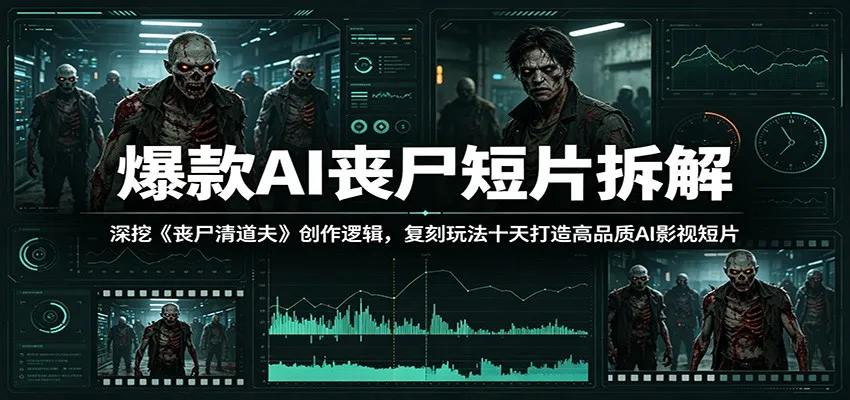 爆款AI丧尸短片拆解：深挖《丧尸清道夫》创作逻辑，复刻玩法快速打造高品质AI影视短片-来缘阁