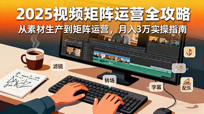 2025短视频矩阵运营全攻略:从素材生产到矩阵运营,月入3万实操指南-来缘阁