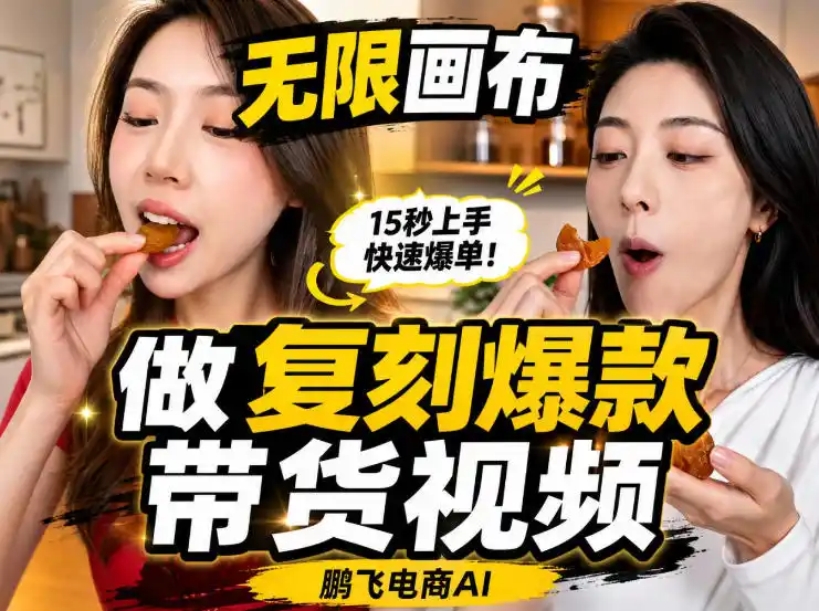 无限画布实操教程,搭一个炸裂级黑科技工作流——一键复刻爆款带货视频-来缘阁