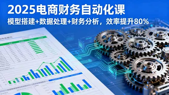 2025电商财务自动化课,模型搭建+数据处理+财务分析,效率提升80%-来缘阁