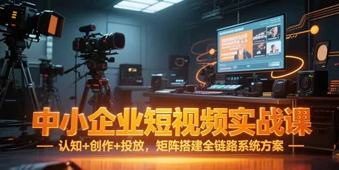 中小企业短视频实战课，认知+创作+投放，矩阵搭建全链路系统方案-来缘阁