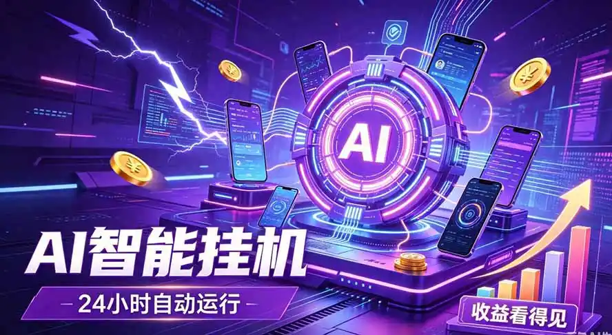 AI智能广告挂机，躺赚新模式 设备托管运行，解放双手持续变现-来缘阁