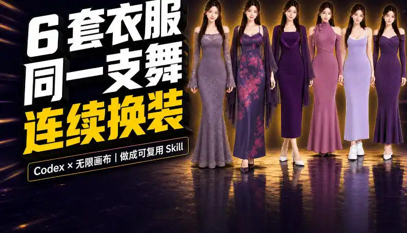 同一支舞，6套衣服按顺序切换：我把服装换装视频做成了一个Skill-来缘阁
