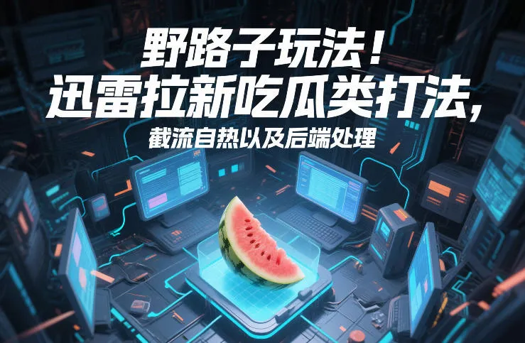 野路子玩法！迅雷拉新吃瓜类打法，截流自热以及后端处理-来缘阁