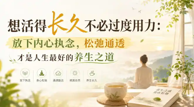 付费文章:想活得长久不必过度用力:放下内心执念,松弛通透才是人生最好的养生之道-来缘阁