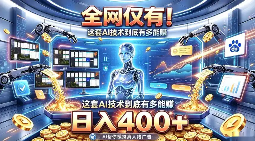 全网仅有！这套AI技术到底有多能賺，日入400+，无需人工干预，实现真正被动变现【揭秘】-来缘阁