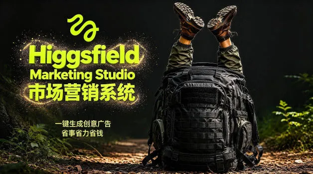 告别高成本广告！Higgsfield Marketing Studio市场营销系统详解｜一键生成创意广告，省去1W成本-来缘阁