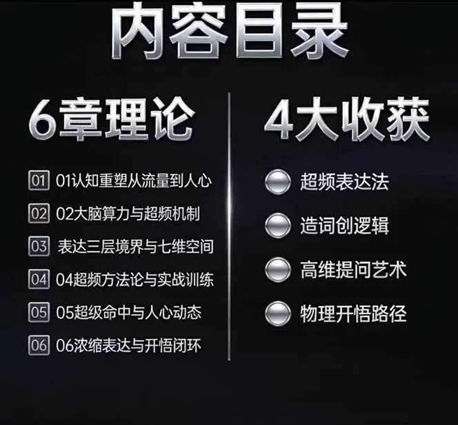 马大个高维表达全套实战课，跳出普通口才教学，大脑超频训练打造原创思想IP体系-来缘阁