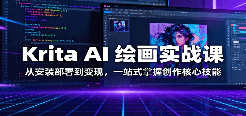 Krita AI 绘画实战课：从安装部署到变现，一站式掌握创作核心技能-来缘阁