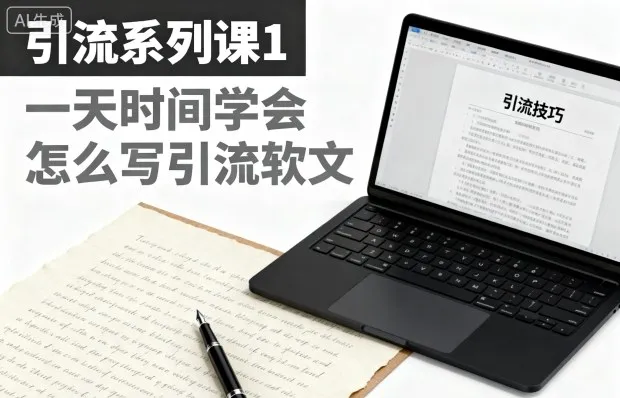 引流系列课1，一天时间学会怎么写引流软文-来缘阁