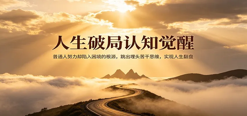 人生破局认知觉醒，普通人努力却陷入困境的根源，跳出埋头苦干思维，实现人生翻盘-来缘阁