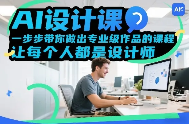 AI设计课，一步步带你做出专业级作品的课程，让每个人都是设计师-来缘阁