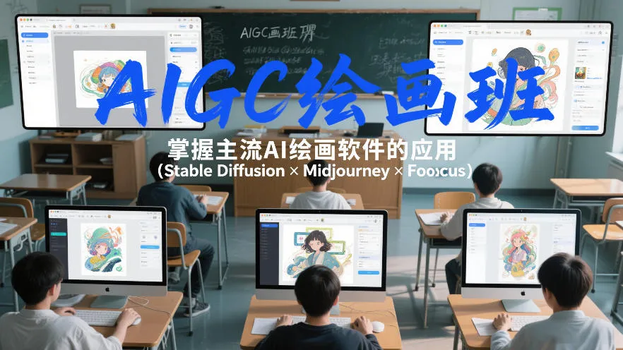 AIGC绘画班，掌握主流Ai绘画软件的应用(Stable Diffusion x Midjourney x Fooocus)-来缘阁