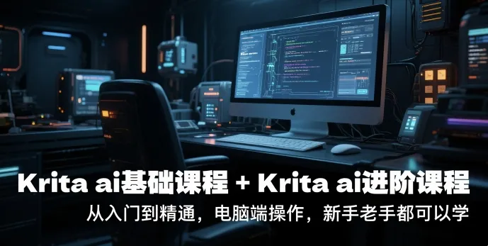 krita ai基础课程+Krita ai进阶课程，从入门到精通，电脑端操作，新手老手都可以学-来缘阁
