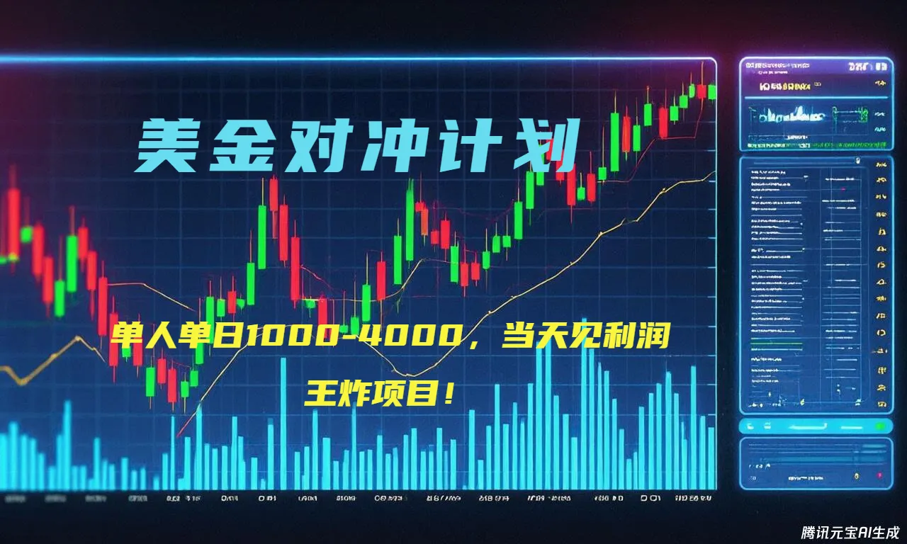 2025年最暴力项目“美金先登计划”最新最强对冲战法，每日实际收益1K-4K-来缘阁