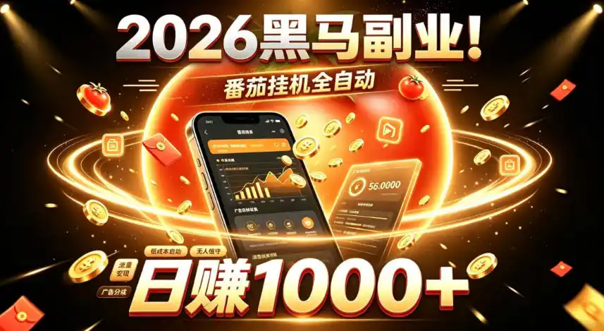 2026黑马副业！番茄挂G全自动日入1000+，操作最简单、门槛最低的线上轻资产项目【揭秘】-来缘阁