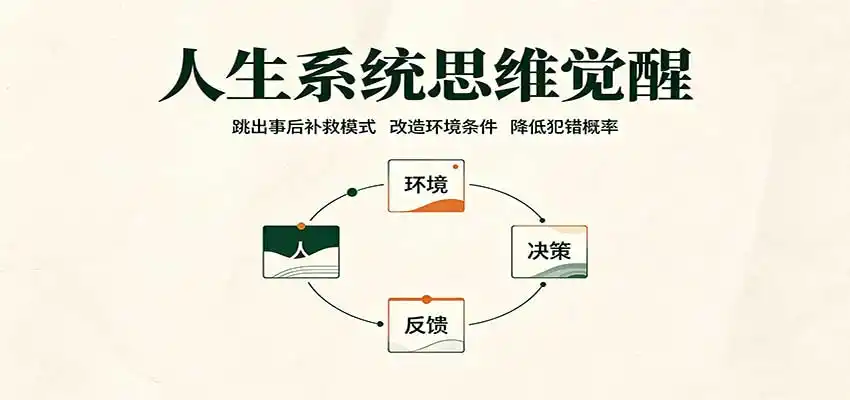 人生系统思维觉醒:跳出事后补救模式,改造环境条件,降低犯错概率-来缘阁
