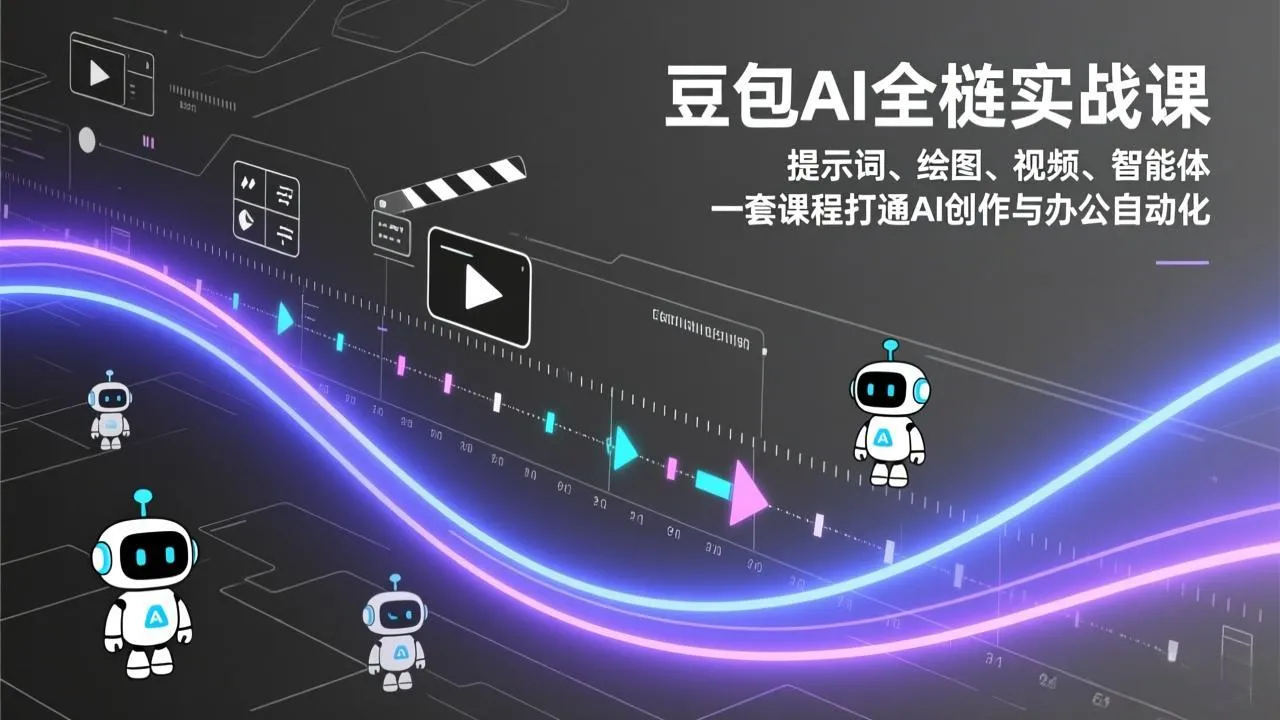 豆包AI全栈实战课:提示词、绘图、视频、智能体,一套课程打通AI创作与办公自动化-来缘阁