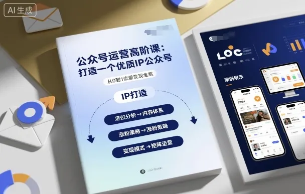 公众号运营高阶课，打造一个优质IP公众号-来缘阁