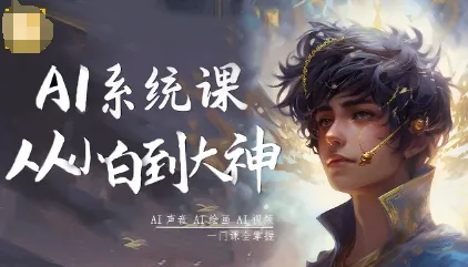 AI系统课程，从小白到大神系统学AI，AI声音-AI绘画-AI视频一门课全掌握-来缘阁