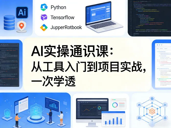 AI实操通识课，从工具入门到项目实战，一次学透-来缘阁