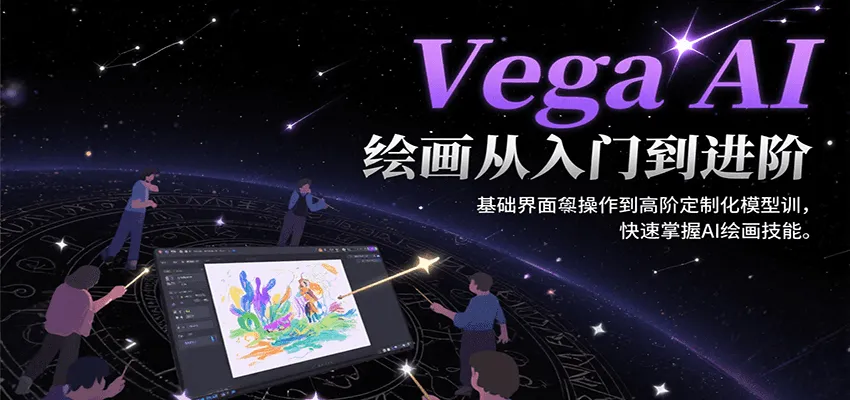 Vega AI绘画从入门到进阶，基础界面操作到高阶定制化模型训，快速掌握AI绘画技能-来缘阁