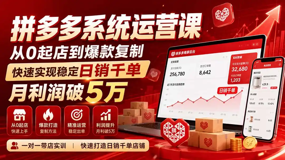 拼多多系统运营课(更新8月-来缘阁