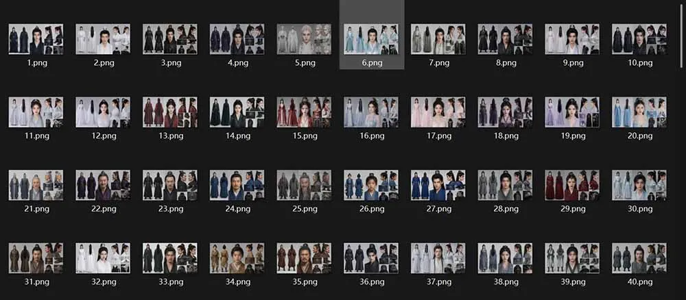 200个仙侠玄幻仿真人素材◆10男主×10女主×180配角，4K资料卡+AI生图提示词，漫剧必备-来缘阁