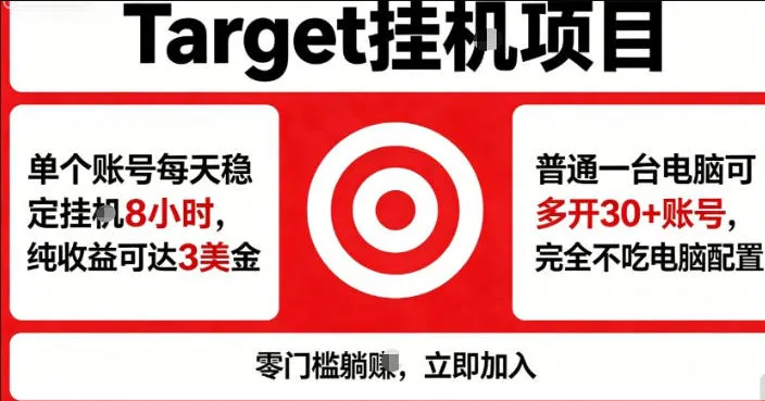 海外平台Target商品浏览曝光，24小时运行无需人工值守，日收益100美刀+电脑可多开【揭秘】-来缘阁