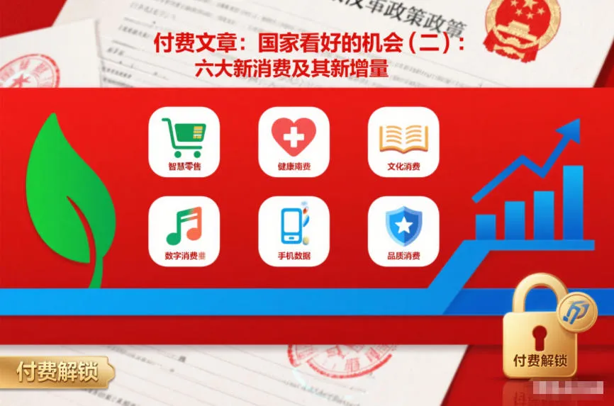 付费文章：国家看好的机会(二)：六大新消费及其新增量-来缘阁