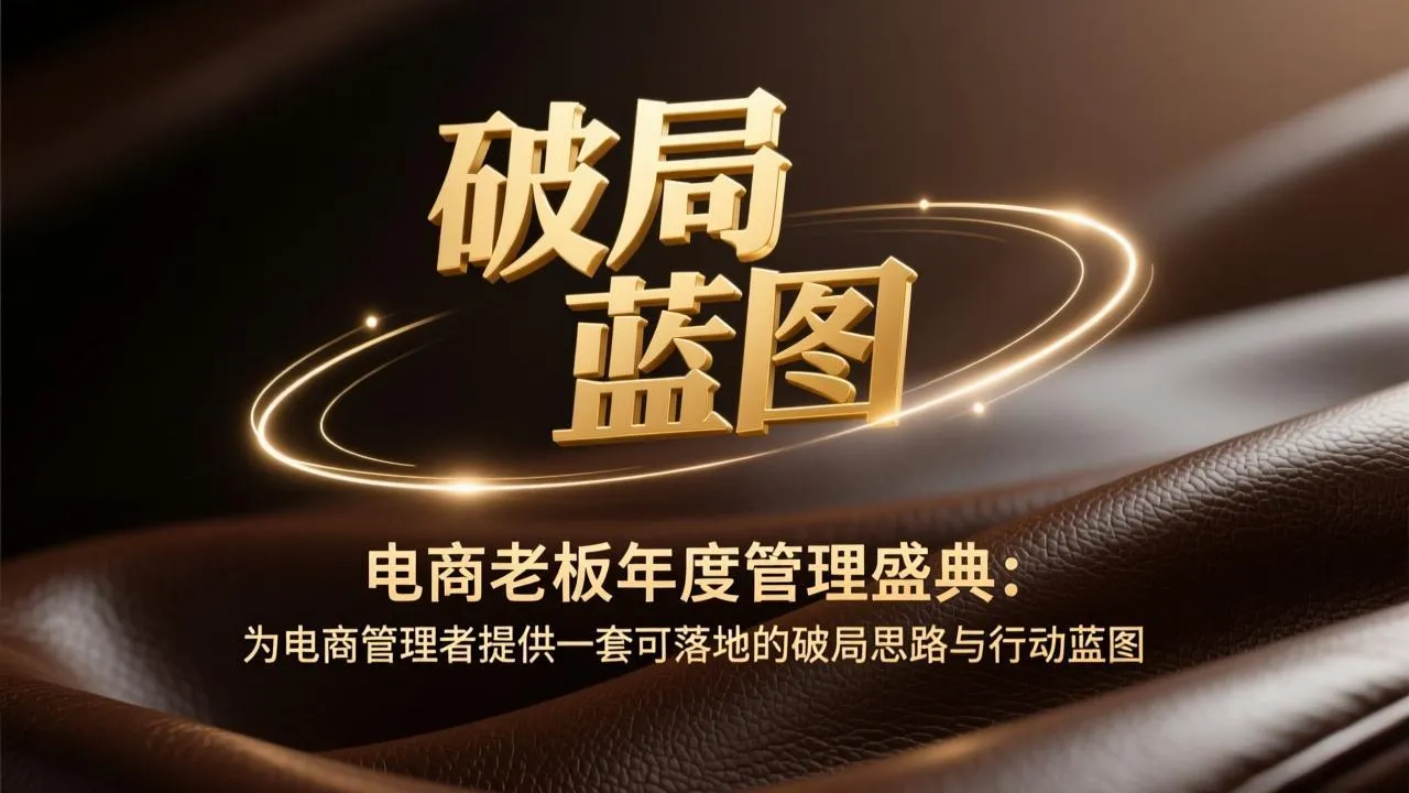电商老板年度管理盛典：为电商管理者提供一套可落地的破局思路与行动蓝图-来缘阁
