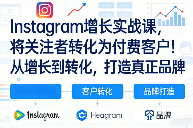 Instagram增长实战课,将关注者转化为付费客户!从增长到转化,打造真正品牌(双语字幕)-来缘阁