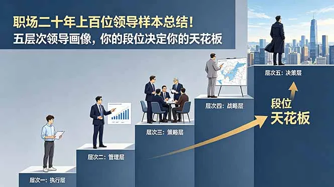 付费文章：职场二十年上百位领导样本总结！五层次领导画像，你的段位决定你的天花板-来缘阁