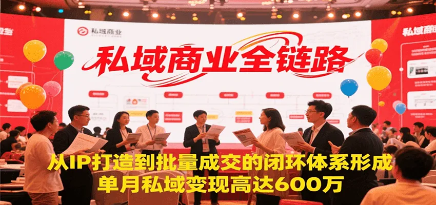 私域商业全链路，从IP打造到批量成交的闭环体系形成，单月私域变现600万-来缘阁