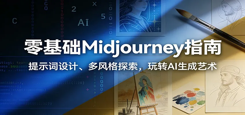 零基础Midjourney指南：提示词设计、多风格探索，玩转AI生成艺术-来缘阁