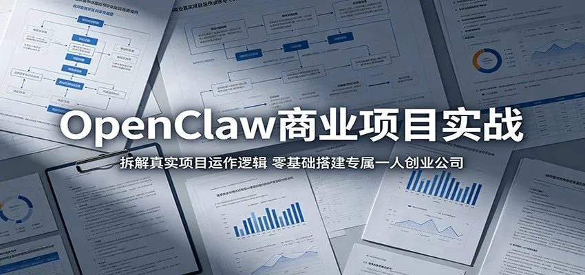 OpenClaw商业项目实战：拆解真实项目运作逻辑，零基础搭建专属一人创业公司-来缘阁
