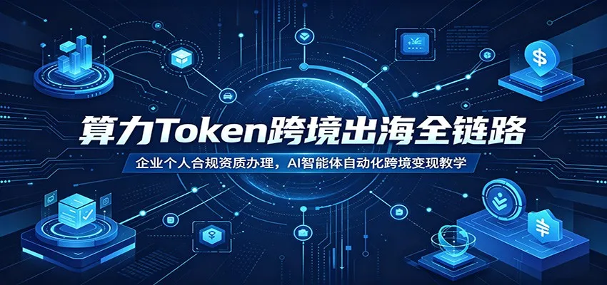 算力Token跨境出海全链路：企业个人合规资质办理，AI智能体自动化跨境变现教学-来缘阁