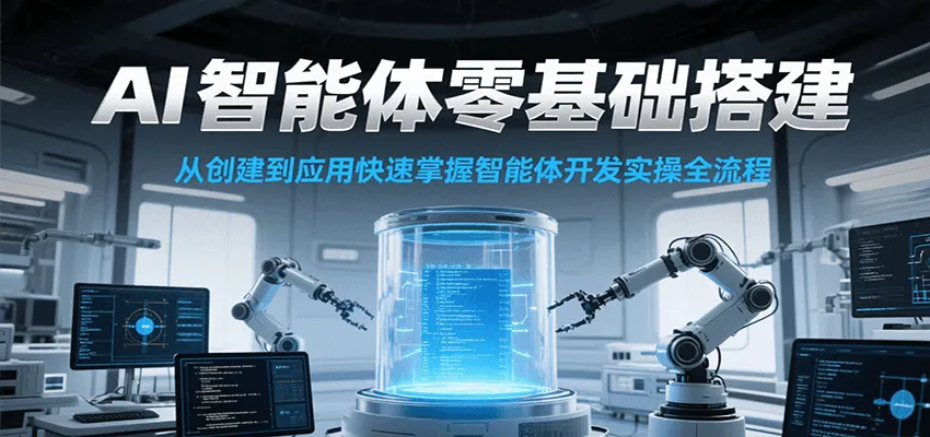 AI智能体零基础搭建实操课，从创建到应用快速掌握智能体开发全流程！-来缘阁