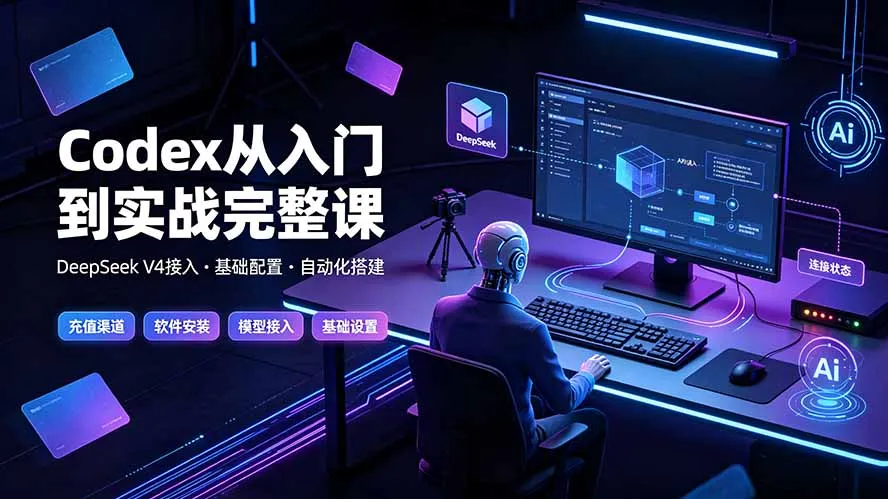 Codex从入门到实战完整课｜充值·安装·接入DeepSeek，记忆·插件·Skill·CLI·MCP全拆解-来缘阁