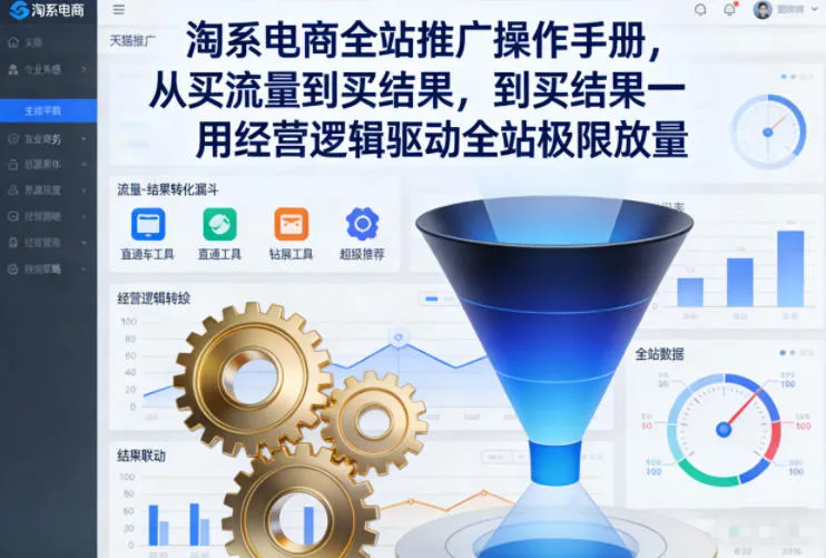 淘系电商全站推广操作手册，从买流量到买结果一用经营逻辑驱动全站极限放量-来缘阁
