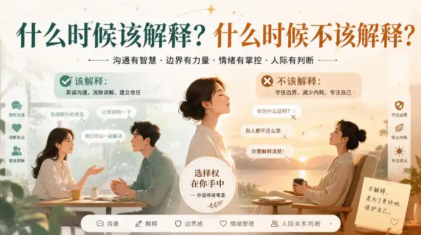 付费文章:什么时候该解释?什么时候不该解释?-来缘阁