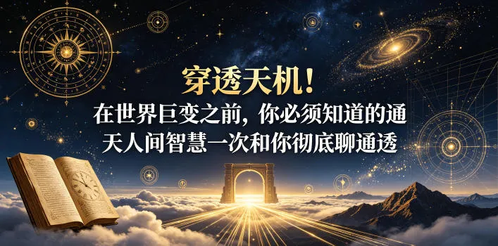 付费文章：穿透天机！在世界巨变之前，你必须知道的通天人间智慧一次和你彻底聊通透-来缘阁